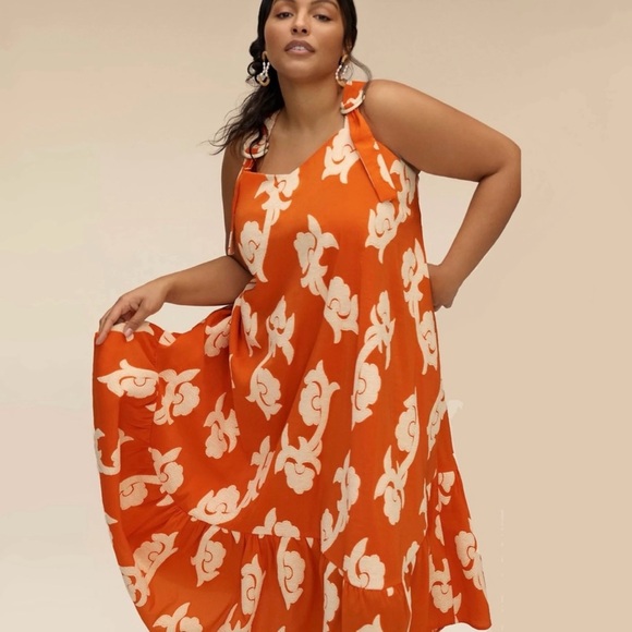 Anthropologie Phoebe Flounced Maxi Dress by Exquise. NWT - Picture 7 of 10